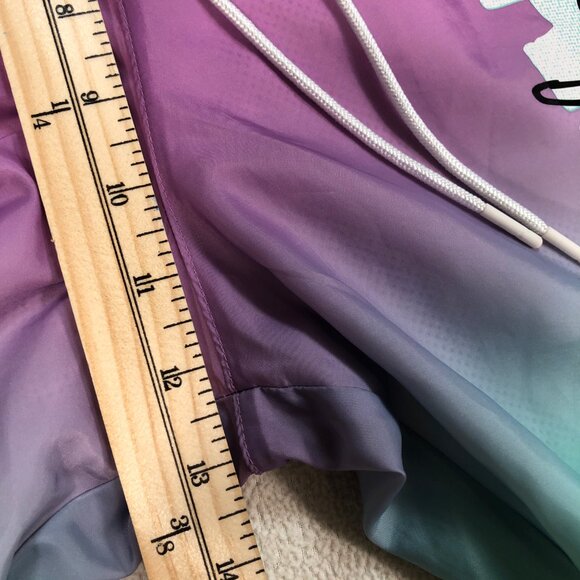 Jordan DNA Pool Shorts Mens S 29 Purple Mesh Liner Drawstring Multicolor Rainbow - Picture 9 of 13